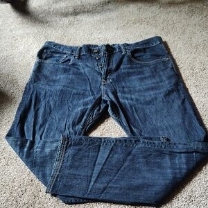 GAP Men's Dark Blue Straightleg Button Fly Jeans